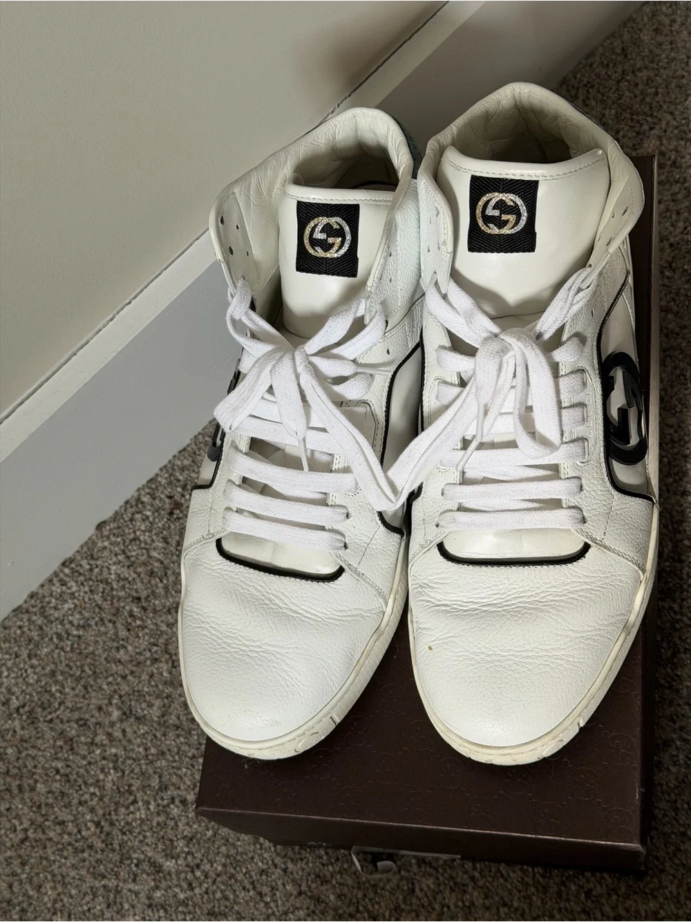 Gucci white leather